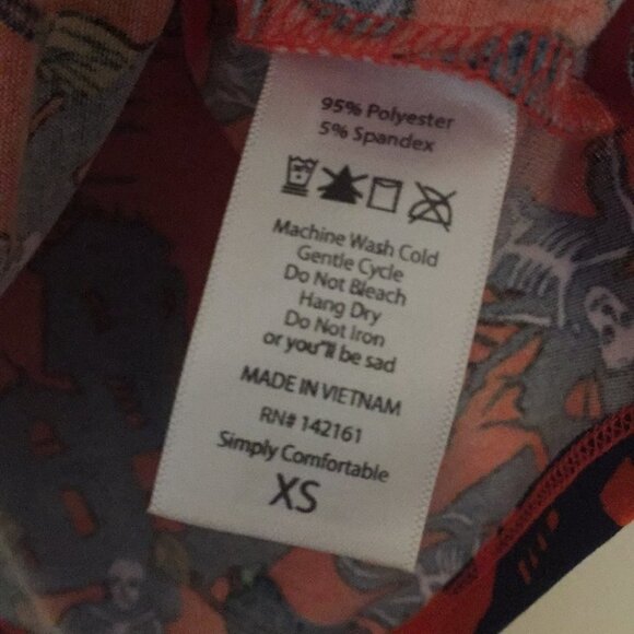 XS LuLaRoe Randy T-Shirt B03 767 - Picture 4 of 5